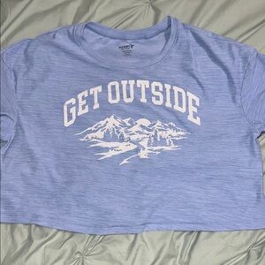Old Navy Light Blue 'Get Outside' Kids Tee
